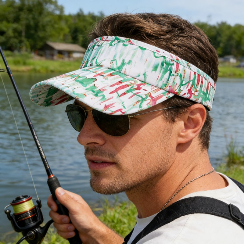 Tie Dye Visor Hat Breathable Unisex Outdoor Sun Protection 4