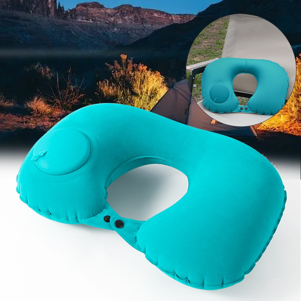 Automatic Inflatable Travel Neck Pillow Portable U Shaped Cushion 0
