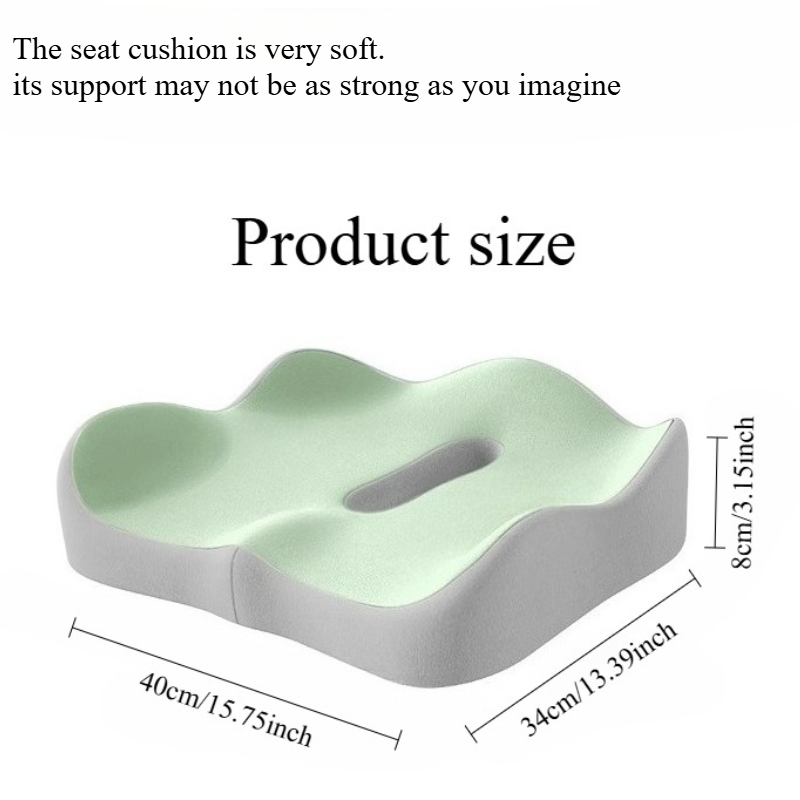 Ergonomic Memory Foam Seat Cushion For Car Office Washable Comfort Support Pad 4