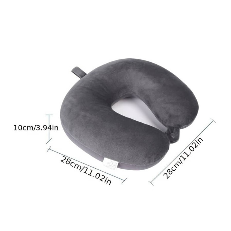 TravelComfort Memory Foam Neck Pillow Airplane & Car Support