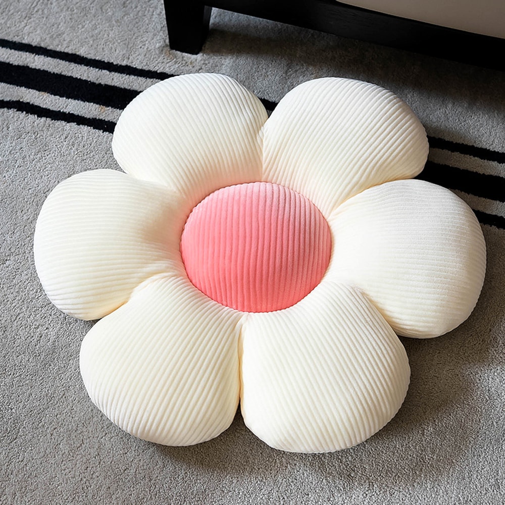 Plush Six Petal Flower Cushion For Kids Bedroom Bay Window Seating 7