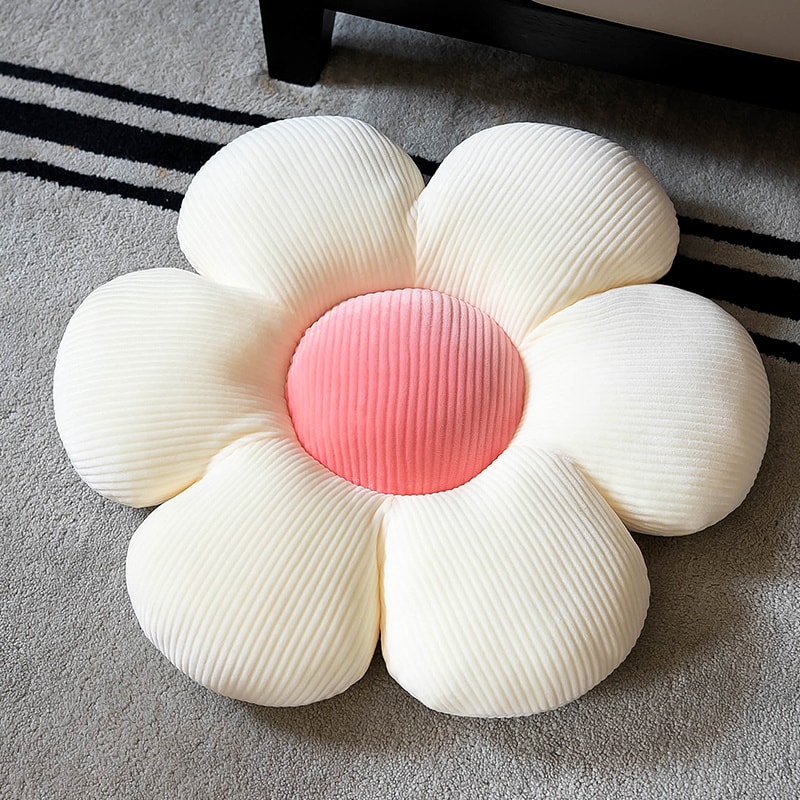 Plush Six Petal Flower Cushion For Kids Bedroom Bay Window Seating 7
