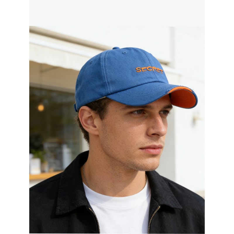 Vintage Color Blocked Unisex Baseball Cap With Adjustable Embroidered Cap Design Soft Top Face Slim 0
