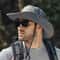 Mens Wide Brim Sun Hat Outdoor Fishing Sun Protection Bucket Hat 0