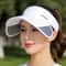 Womens Adjustable Sun Visor Hat With Retractable Brim For Sun Protection 2
