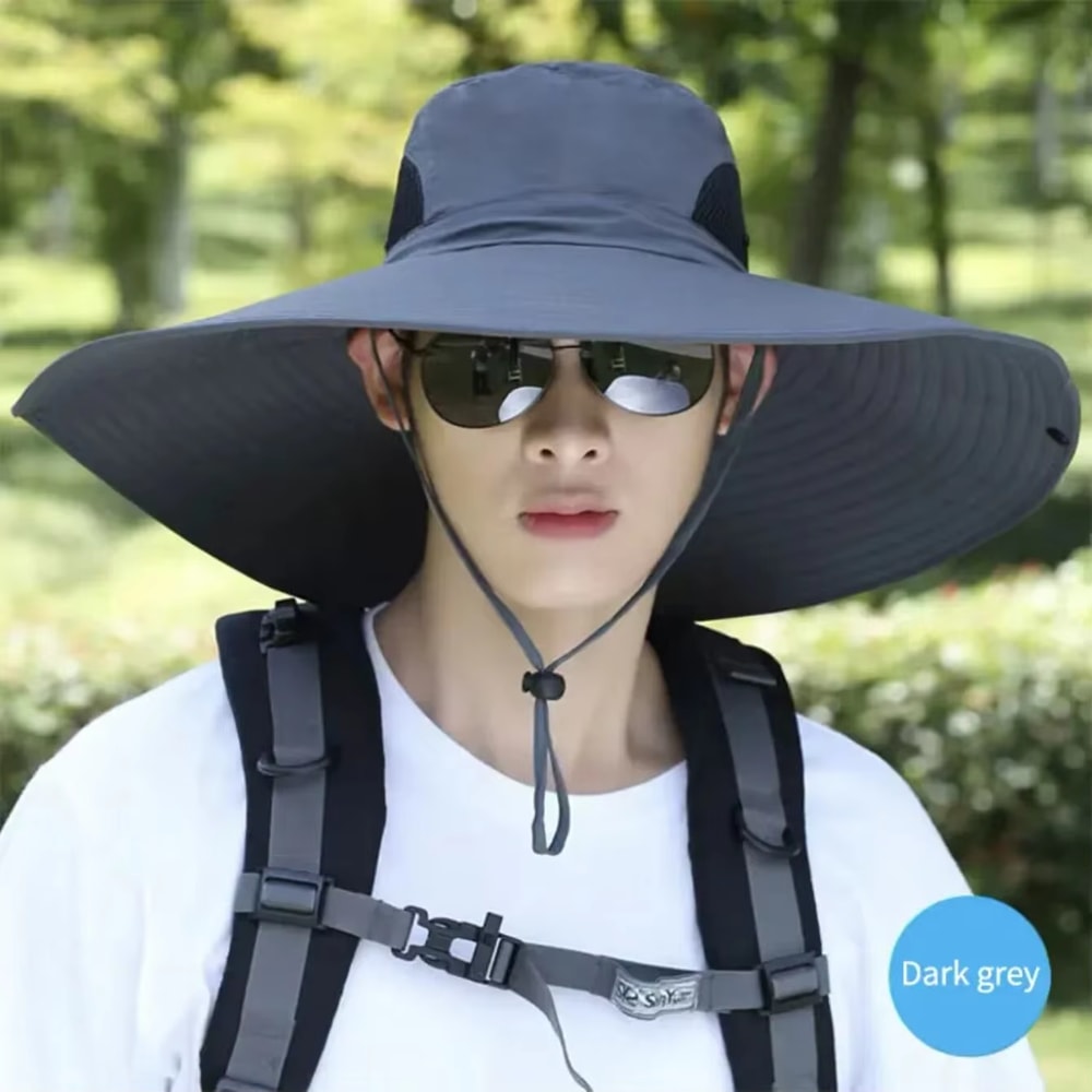 Premium Wide Brim Sun Hat with UV Protection Breathable Outdoor Fishing & Hiking Cap