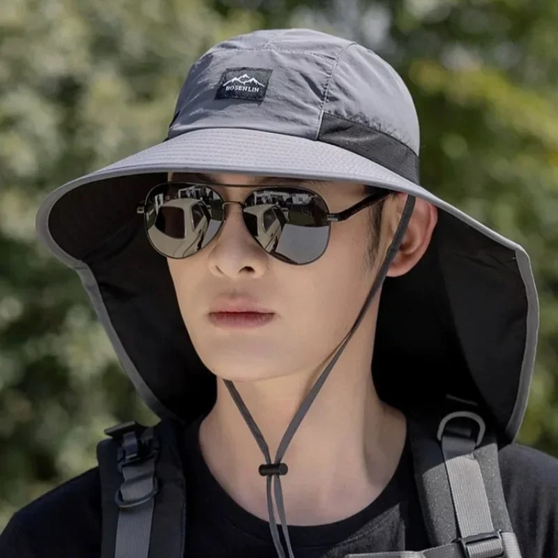 Unisex Wide Brim Sun Hat Quick Dry Outdoor Fishing & Hiking Cap
