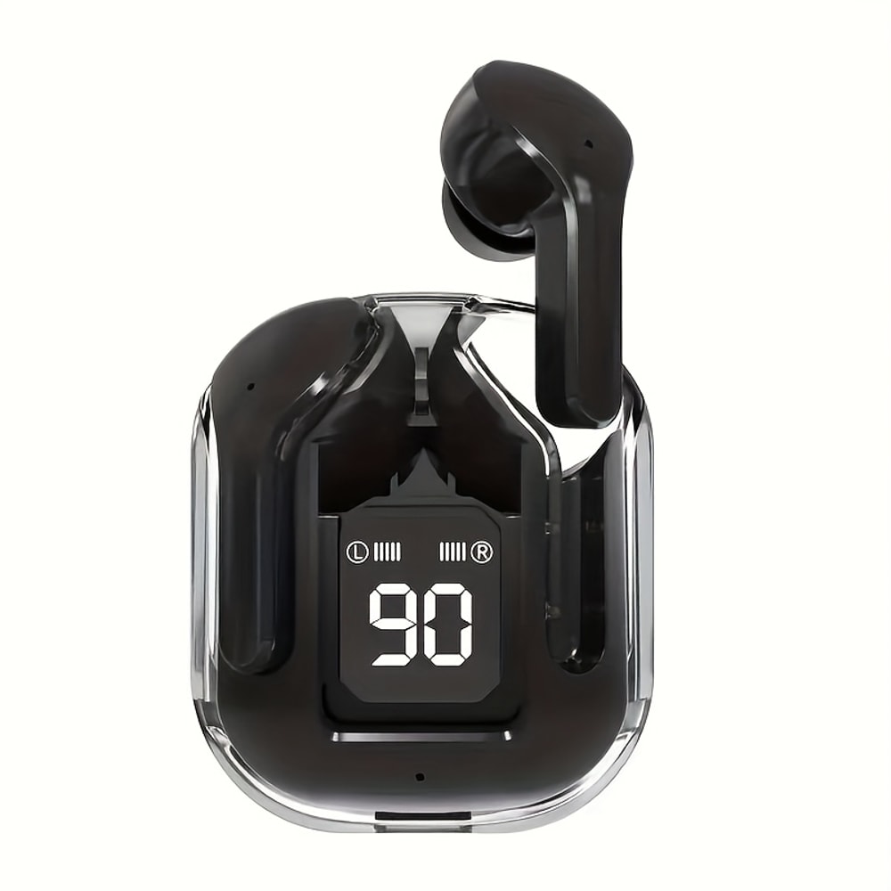 Transparent Wireless Bluetooth Earbuds With HIFI Stereo Sound LED Display 4