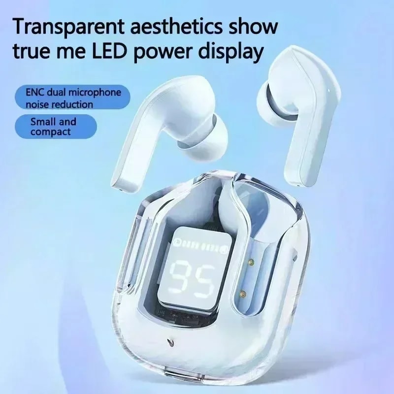 CrystalSound Pro Transparent Bluetooth TWS Earbuds wireless Bluetooth earbuds with Hi Fi sound wireless earphones