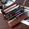 Premium PU Leather Mens Long Wallet Large Capacity Zipper Phone Card Holder 2