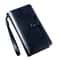 Premium PU Leather Mens Long Wallet Large Capacity Zipper Phone Card Holder 5