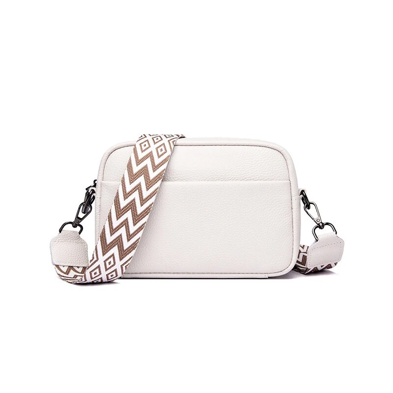 Luxury Everyday Genuine Leather Crossbody Bag for Women Multi Compartment Womens Shoulder Handbag