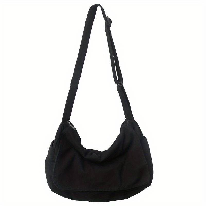 Vintage Canvas Messenger Bag for Women Casual Crossbody Shoulder Handbag