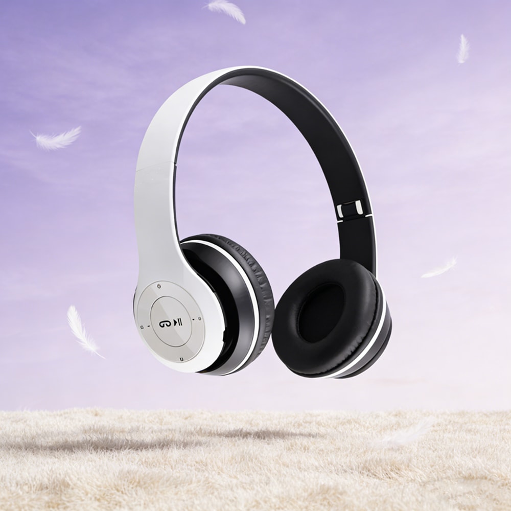 Foldable Wireless Bluetooth Headphones with Microphone & Volume Control
