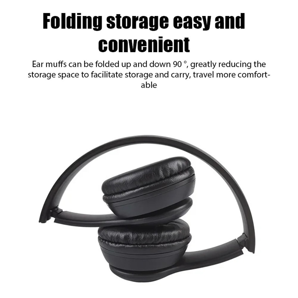 Foldable Wireless Bluetooth Headphones with Microphone & Volume Control