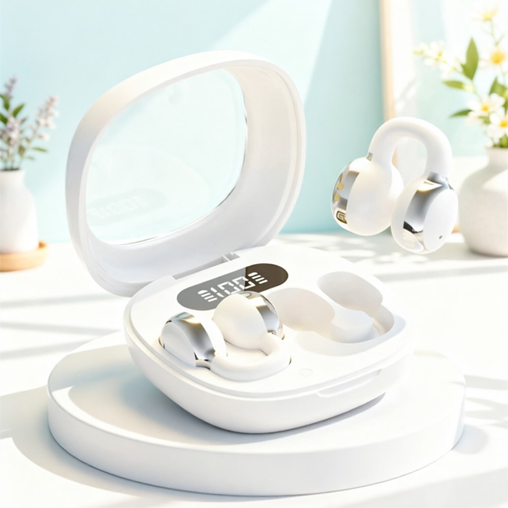 Wireless Bluetooth Headset with Digital Display Stereo Earbuds