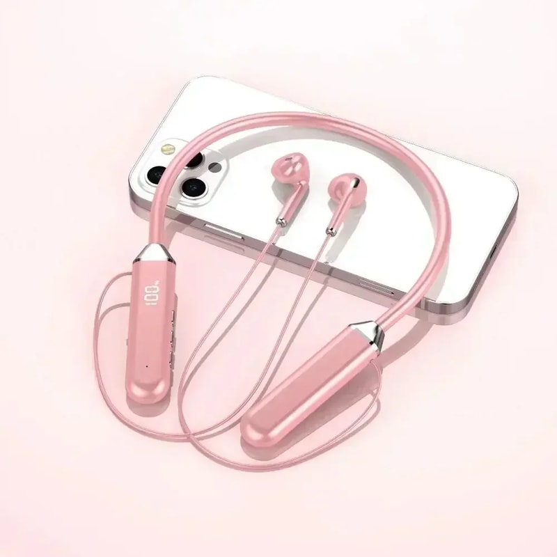 Waterproof Bluetooth Neckband Headphones With Stereo Sound Mic 8