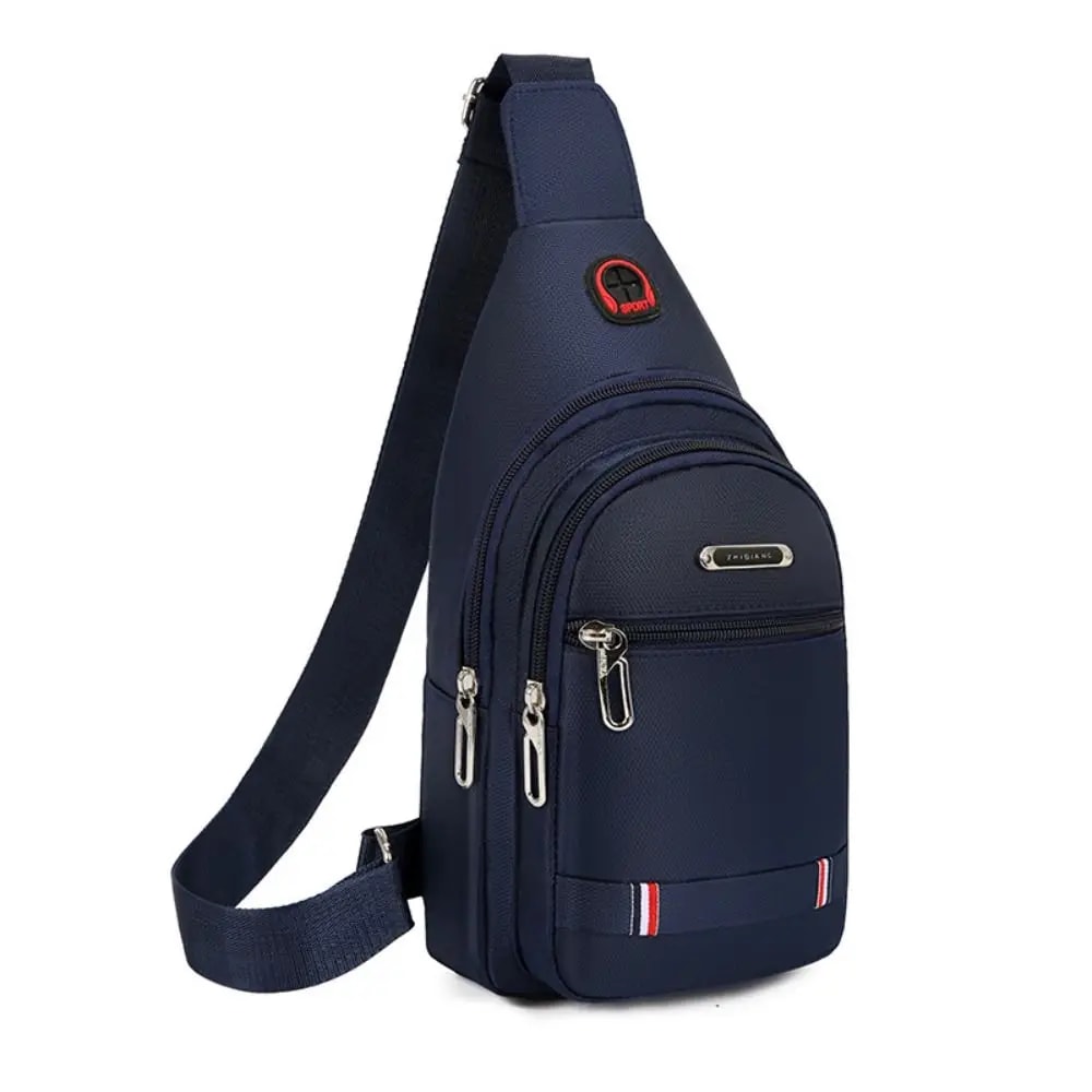 Mens Crossbody Messenger Bag With USB Charging Port Oxford Cloth Shoulder Bag 5