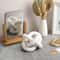 Boho Farmhouse Wood Chain Decor Natural Wood Knot Centerpiece for Living Room & Table