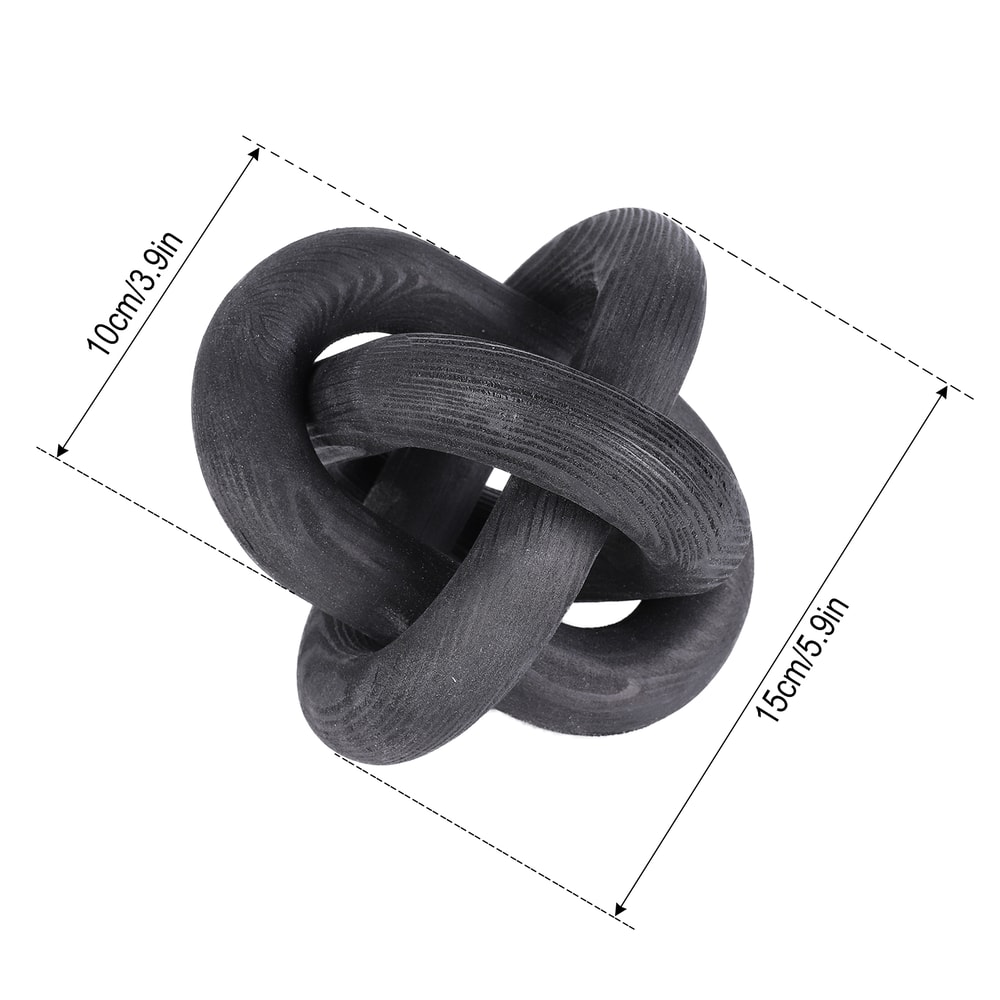 Boho Farmhouse Wood Chain Decor Natural Wood Knot Centerpiece for Living Room & Table