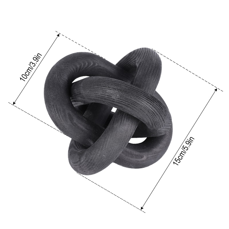 Boho Farmhouse Wood Chain Decor Natural Wood Knot Centerpiece for Living Room & Table