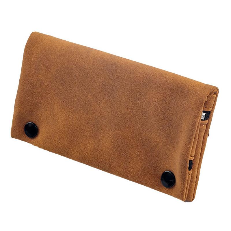 Premium Frosted Leather Cigarette & Tobacco Storage Bag Foldable Lighter Pouch