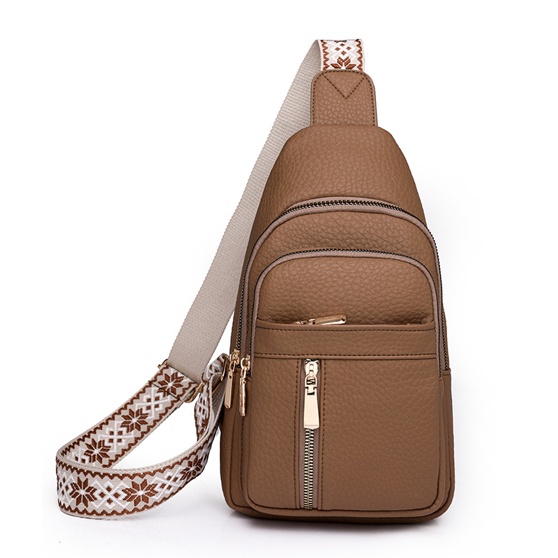 Urban Minimalist PU Leather Chest Bag Compact Crossbody Shoulder Bag 4