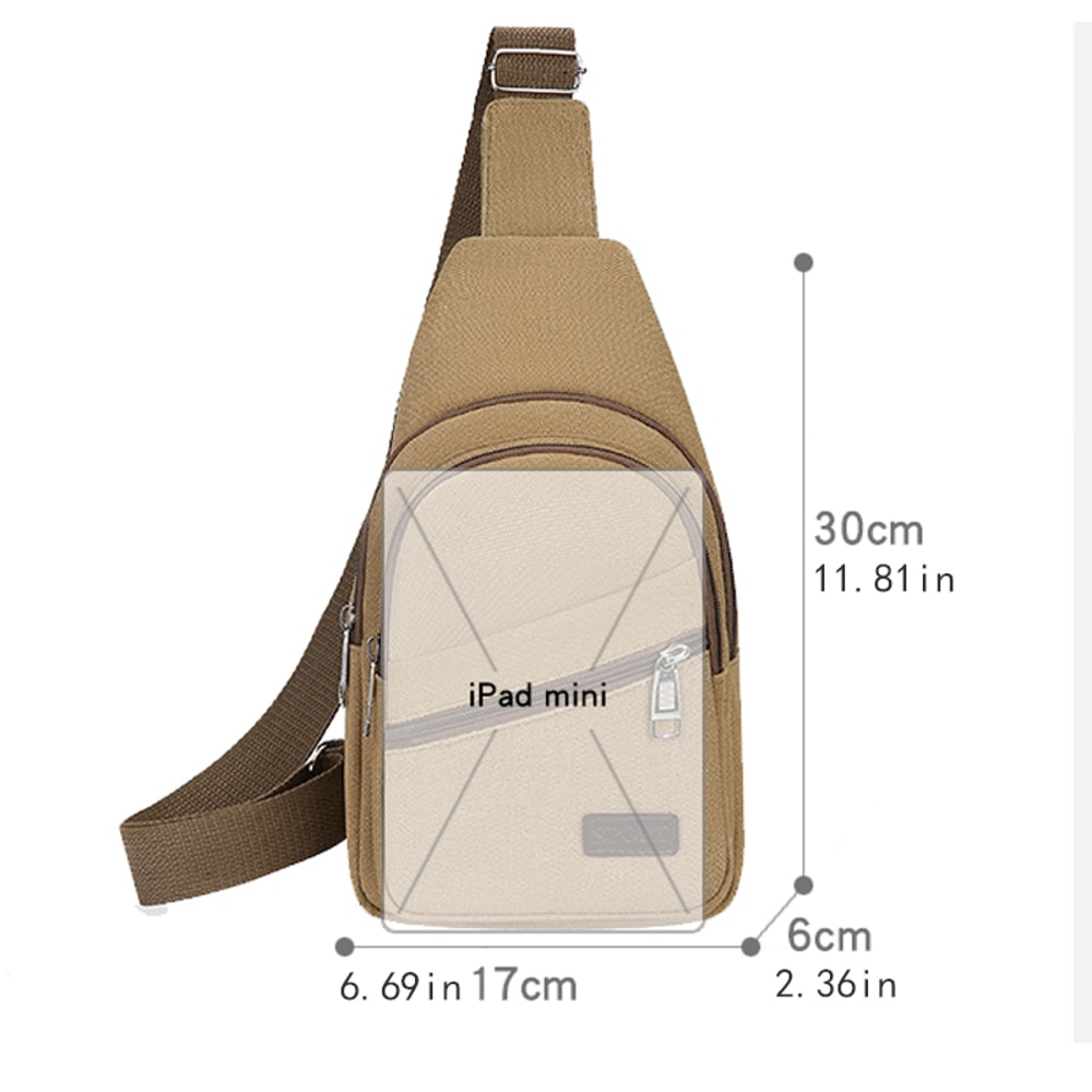 Mens Stylish Crossbody Bag Shoulder & Chest Bag for Travel Work & Leisure