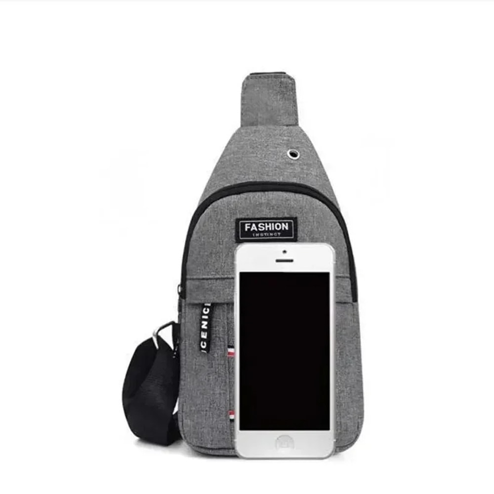 Mens Waterproof Large Capacity Waist Bag With Adjustable Shoulder Strap 0