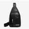 Mens PU Leather Chest Bag Travel Crossbody Casual Sling Bag 4