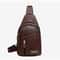 Mens PU Leather Chest Bag Travel Crossbody Casual Sling Bag 6
