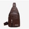 Mens PU Leather Chest Bag Travel Crossbody Casual Sling Bag 6