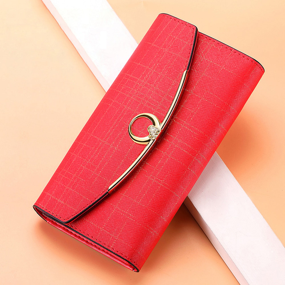 Luxury Womens Leather Wallet Large Capacity Purse Multifunctional Handbag 6