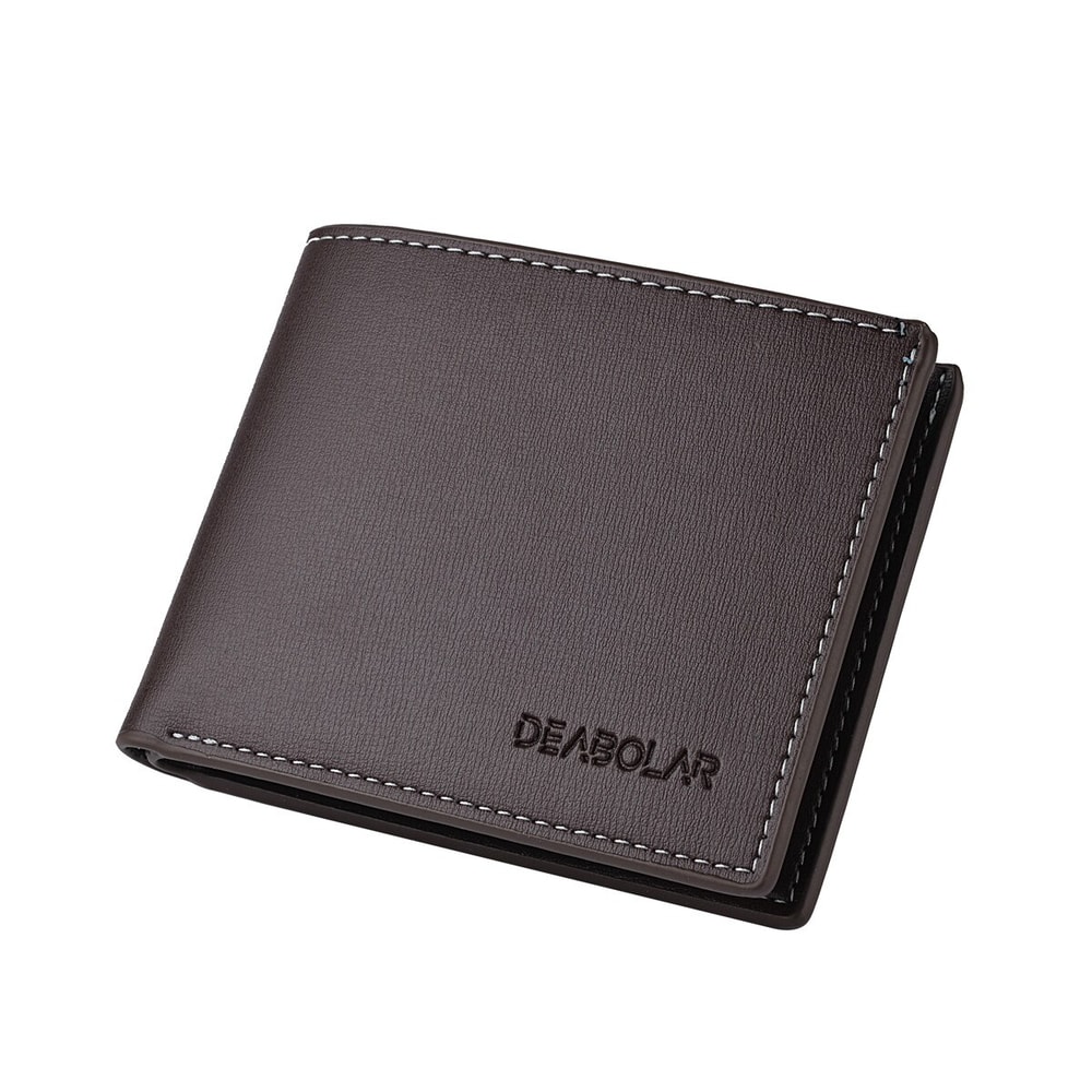 Premium Slim PU Leather Wallet Minimalist Folding Men Credit Card Holder
