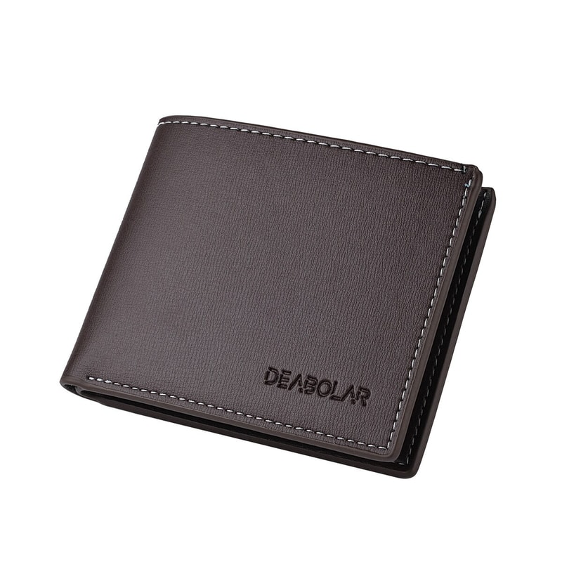Premium Slim PU Leather Wallet Minimalist Folding Men Credit Card Holder