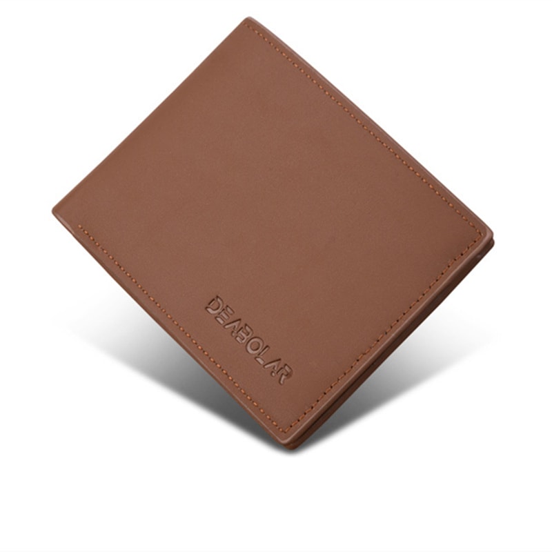 Classic Small Mens Wallet Premium PU Leather Card Photo Holder 6