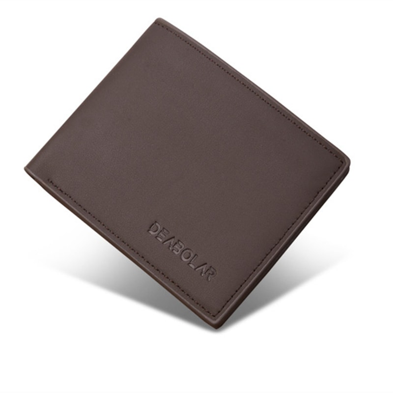 Classic Small Mens Wallet Premium PU Leather Card Photo Holder 7