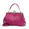 Classic Vintage Crossbody Satchel Retro Kiss Lock Handbag With Top Handle 8