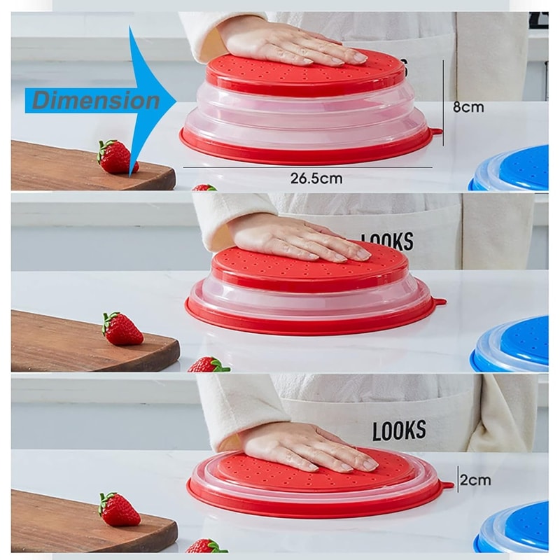 Foldable Microwave Splash Guard Plate & Bowl Cover BPA Free