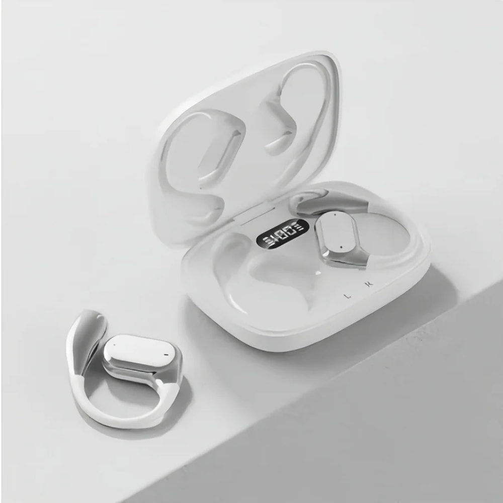 Wireless Bluetooth Earphones with Sports Ear Hooks & Noise Reduction