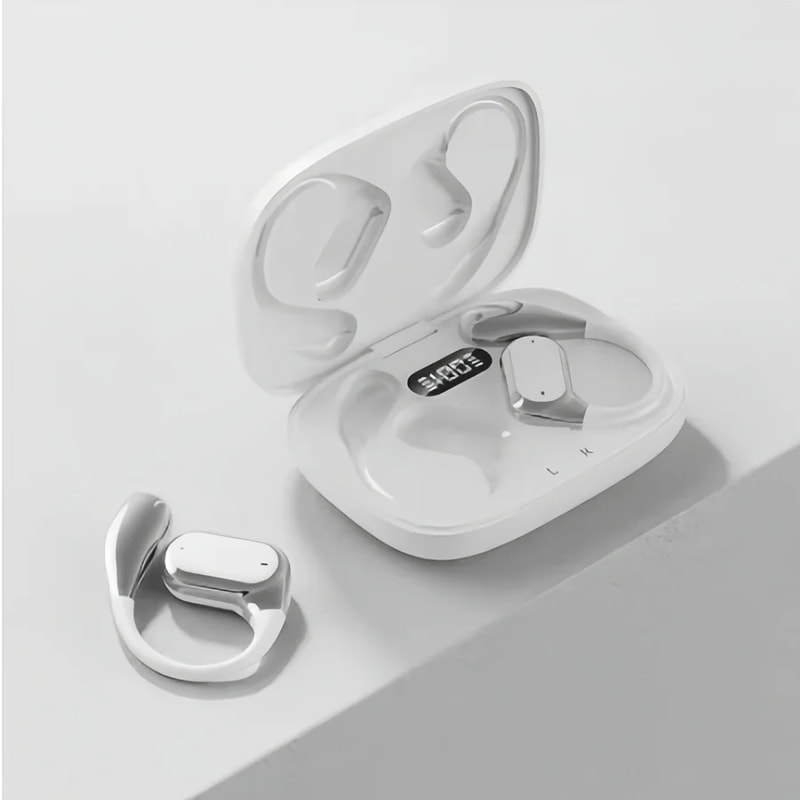 Wireless Bluetooth Earphones with Sports Ear Hooks & Noise Reduction