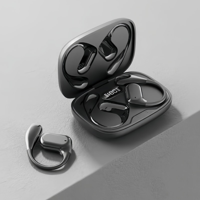 Wireless Bluetooth Earphones with Sports Ear Hooks & Noise Reduction
