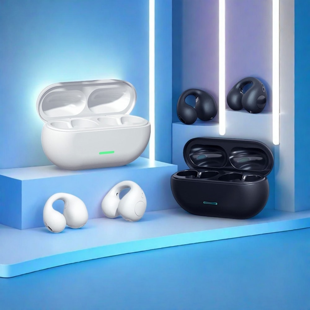 AirClip Wireless Air Conduction Clip On Earbuds for Sports Calls and Gaming