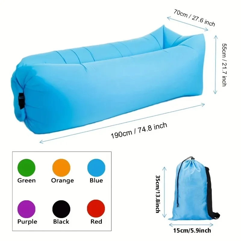 Portable Inflatable Sofa for Outdoor Relaxation Air Lounger for Camping Beach Picnic