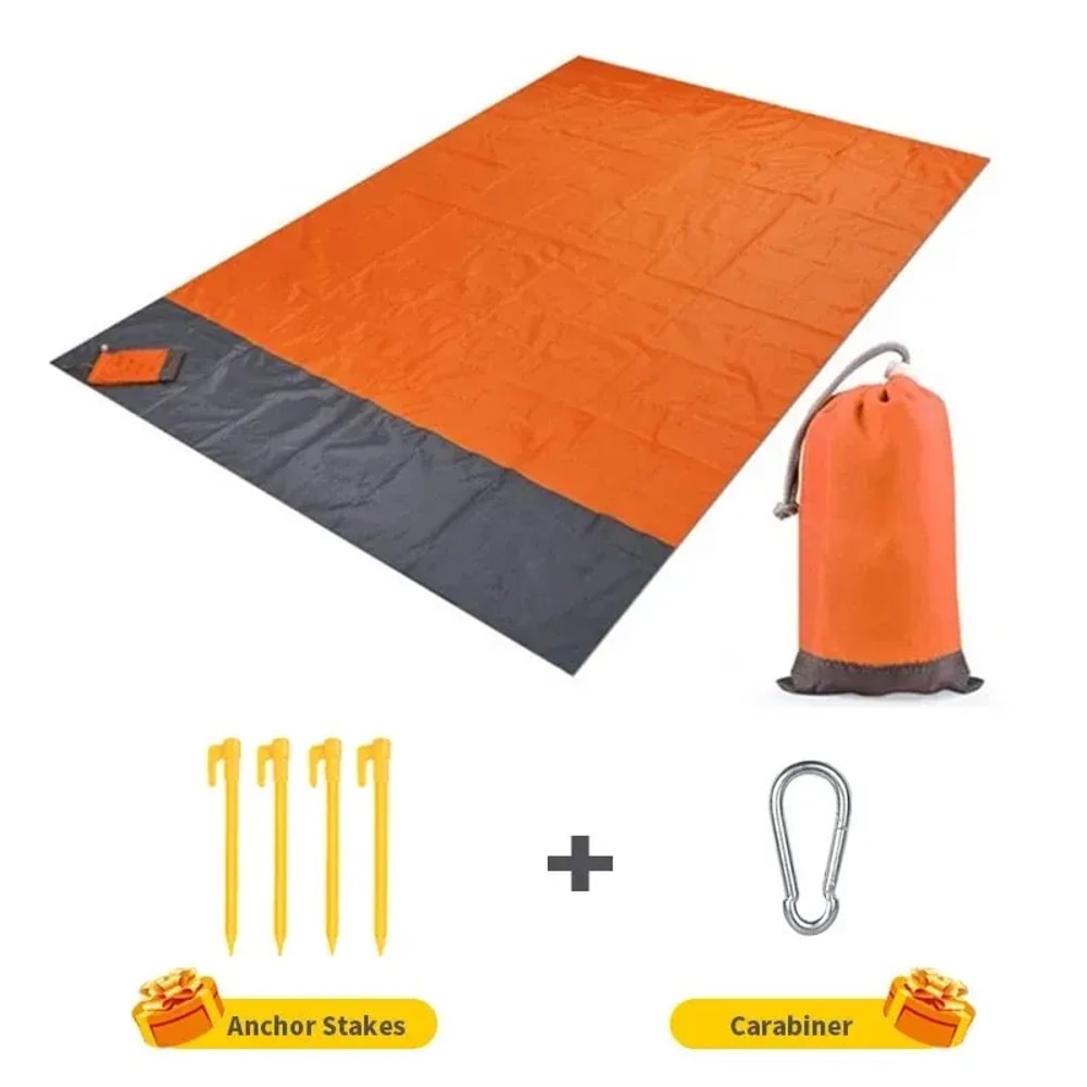 Sandproof Waterproof Beach Blanket Lightweight Picnic & Travel Mat