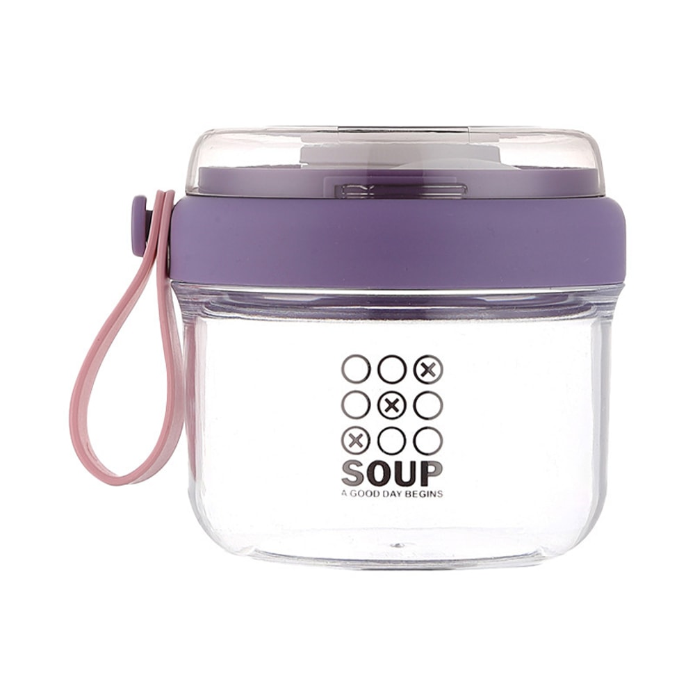Double Layer Portable Salad Cup Yogurt Container With Lid Dispenser 4