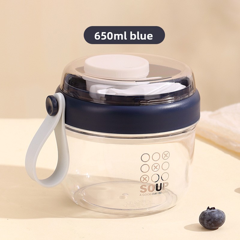 Double Layer Portable Salad Cup Yogurt Container With Lid Dispenser 7