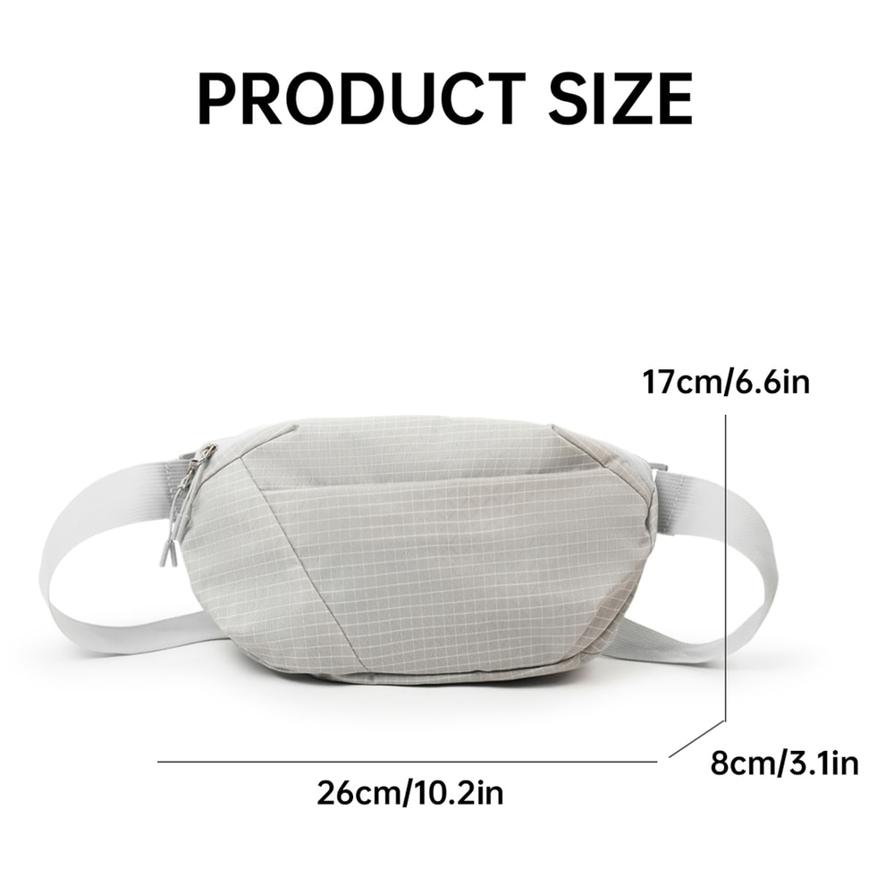 Premium Plaid Mini Chest Bag Lightweight Nylon Phone Shoulder Bag for Travel & Commuting
