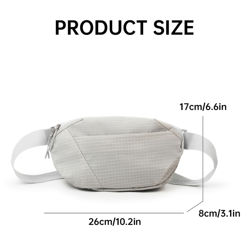Premium Plaid Mini Chest Bag Lightweight Nylon Phone Shoulder Bag for Travel & Commuting
