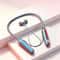 Bluetooth neckband headphones with LED battery display and TF Card Support